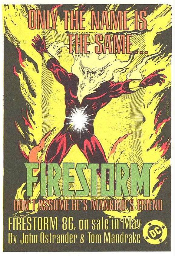 House ad for Firestorm v2 #86