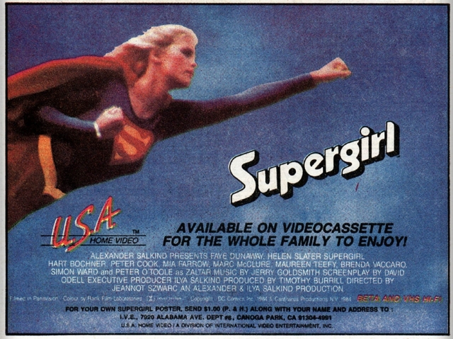 House ad for Supergirl the movie